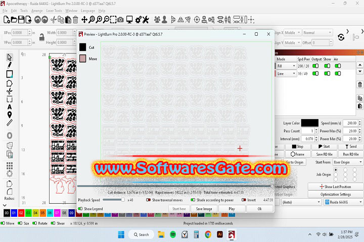 LightBurn : Version 2.0.03 (Latest Software)
