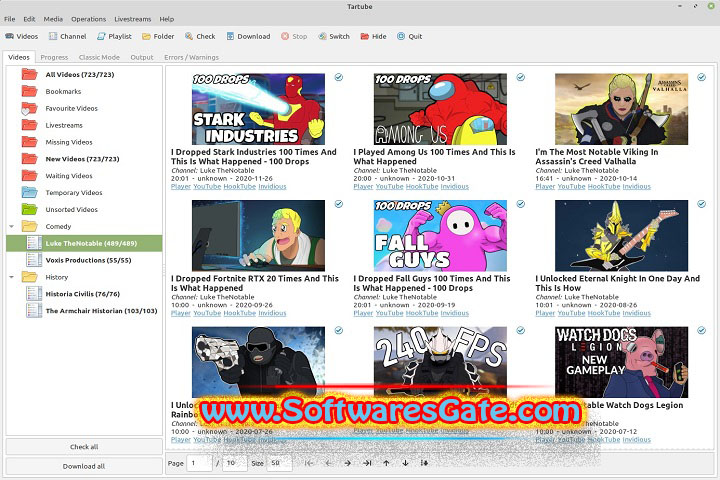Tartube : Version 2.5.164 (Latest Software)