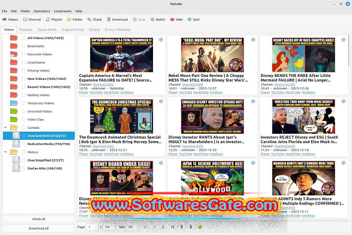 Tartube : Version 2.5.164 (Latest Software)