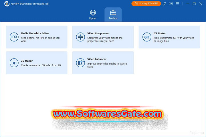 AnyMP4 DVD Ripper : Version 8.1.38 (Latest Software)