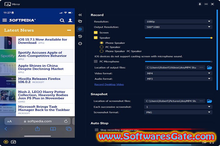 AnyMP4 Phone Mirror : Version 1.1.16 (Latest Software) AnyMP4 Phone Mirror : Version 1.1.16 (Latest Software)