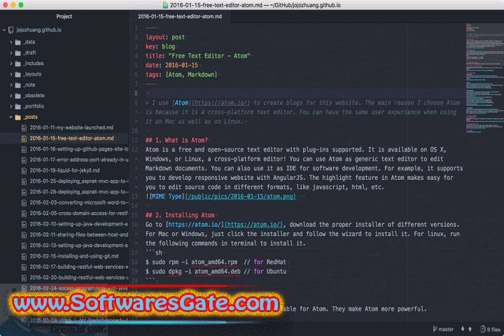 Atom text editor : Version 1.53.0 (Latest Software) Atom text editor : Version 1.53.0 (Latest Software)