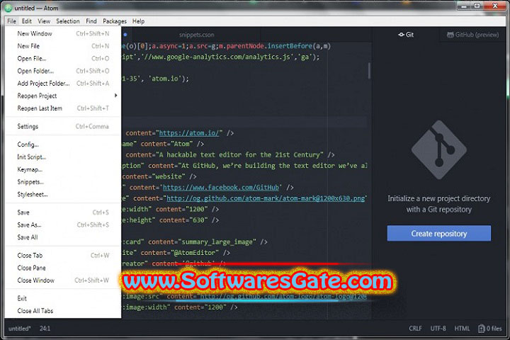 Atom text editor : Version 1.53.0 (Latest Software) Atom text editor : Version 1.53.0 (Latest Software)