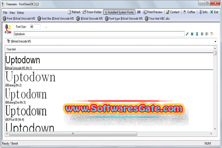 FontViewOK : Version 9.21 (Latest Software) FontViewOK : Version 9.21 (Latest Software)